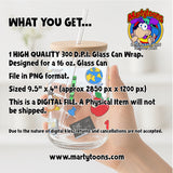 Back To School UVDTF Glass Can Wrap