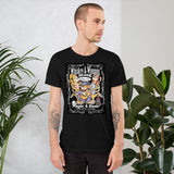 BLUES WHISKEY INSPIRED ROCK & ROLL CARTOON MUSIC THEMED TEE