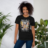 BLUES WHISKEY INSPIRED ROCK & ROLL CARTOON MUSIC THEMED TEE