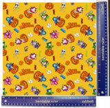 GHOSTS SEAMLESS SCALED PATTERN YELLOW
