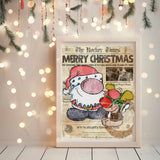 Lil Santa and Friend Christmas Poster 16"x 20"