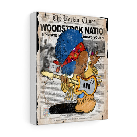 Classic Rock Woodstock Inspired Lil Rocker 8 X 10 CANVAS PRINT