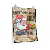 Lil Santa and Friend Christmas Poster 16"x 20"