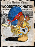 Lil Rockers Jimi Inspired Rock and Roll Cartoon Scoop Neck Tee
