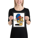 Classic Rock Woodstock Inspired Cartoon 8 x10 Framed Print