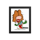 Lil Rockers Singer Inspired 8 x 10 Framed Rock and Roll Cartoon Print