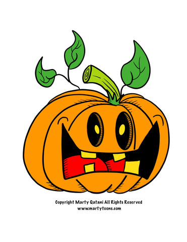 animated halloween monsters LIL MONSTER SPOOKY HALLOWEEN PUMPKIN DIGITAL CARTOON DESIGN – MartyToons