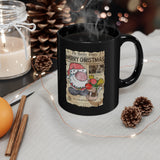 Lil Santa Christmas Cartoon 11oz Black Mug