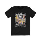 BLUES WHISKEY INSPIRED ROCK & ROLL CARTOON MUSIC THEMED TEE