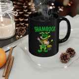 St Patricks Day Music Black mug 11oz