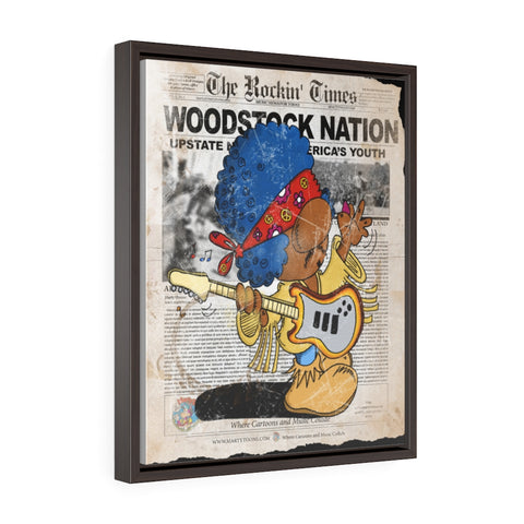 Classic Rock Woodstock Inspired Lil Rockers 16 x 20 Framed Premium Gallery Wrap Canvas