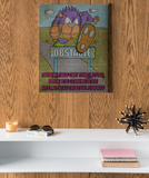Overcoming Obstacles Cartoon Framed Vertical Poster